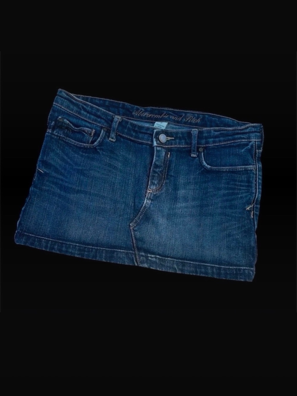 Yk2 Abercrombie & Fitch Dark Wash Denim Mini
Skirt size 10